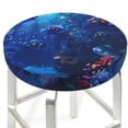 thumbnail image 6 of Cauagu Deep Sea Glowing Fishes Print Round Stool Covers,Seat Cushion for Round Bar Stool Chair Seat Cover for Bar Round Chair Fits for 12/13/14in Bar Stool Cushion, 6 of 7