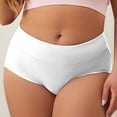 thumbnail image 2 of Icvfdpl Underwear For Women Solid Seamless Plus Size Mid High Waist Hollow Soft Breathable Women'S Panties White 2Xl, 2 of 5