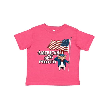 

Inktastic American and Proud Gift Toddler Boy or Toddler Girl T-Shirt