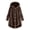 1-Coffee, variant on Ersazi Womens Winter Jacket Women'S Plus Size Solid Color Plush Hooded Warm Coat Navy 2Xl