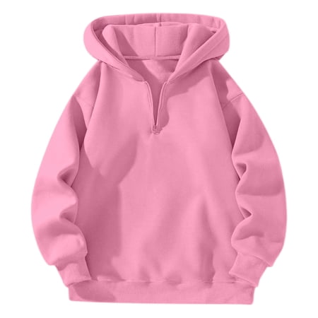 ZHOUCHANKIDS Pet Walking Women s Hoodie Women s Hoodies & Sweatshirts Unisex Zip Hoodie Loose Fit Street Style Sweater for Pink S