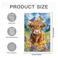 thumbnail image 6 of Highland Cow with Floral and Birds Garden Flags 12×18 Inch Double Sided Decorative Yard Banner Seasonal Flag for Outdoor Outside Decor, 6 of 6