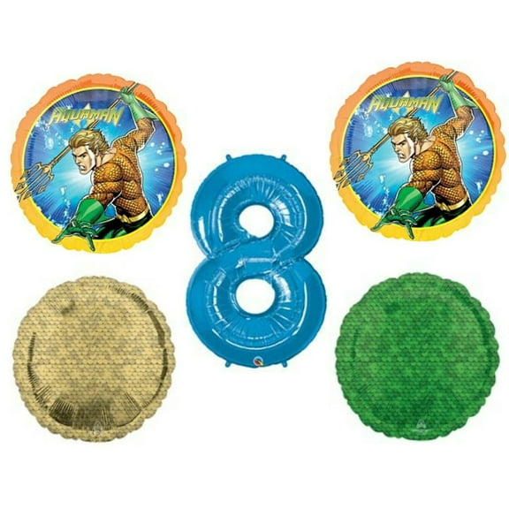 Aquaman 8th Birthday Party balloons Decorations Supplies