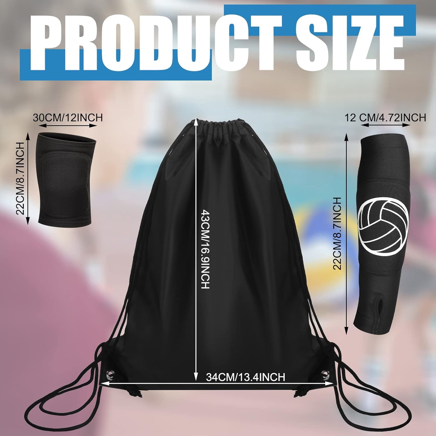 BAN 5 Set Volleyball Training Equipment Aid Volleyball Gear Volleyball Knee Pads and Arm Sleeves Volleyball Spike Serving Trainer Accessories Volleyball Gifts for Teen Girls Women