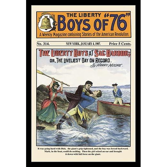 The Liberty Boys of "76": The Liberty Boys at Sag Harbor- Fine Art Canvas Print (20" x 30")