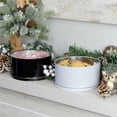 thumbnail image 5 of Decorae Cookie Tins (Set of 2, Black and White); Round Baking and Cake Tins for Special Occasion and Holidays, 7.75-Inch Wide by 3.6-Inch Tall, 5 of 10