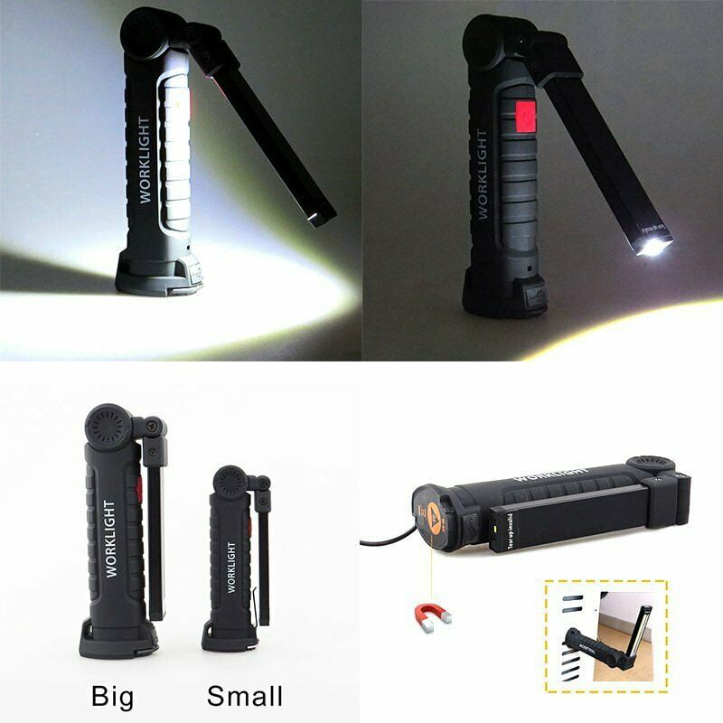ULTRA BRIGHT NEW USB RECHARGEABLE TORCH COB MAGNETIC GARAGE CAR LED WORK LIGHT 