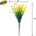 thumbnail image 2 of 24 Bundles Artificial Flowers Outdoor Fake Flowers for Spring Summer Decoration UV Resistant No Fade Faux Plastic Plants Garden Porch Window Box Decor (Yellow), 2 of 7