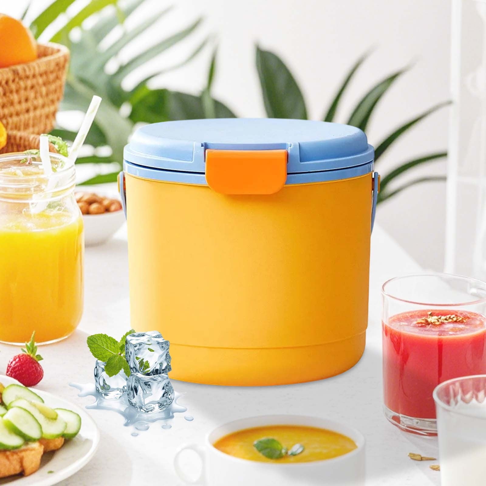 Aodebiao Insulated Ice Bucket for Outdoor Camping, 5-Quart Portable Cooler with Handle, Durable Plastic Ice Storage for Picnics, Backyard Parties, Beach & Home Bar Use
