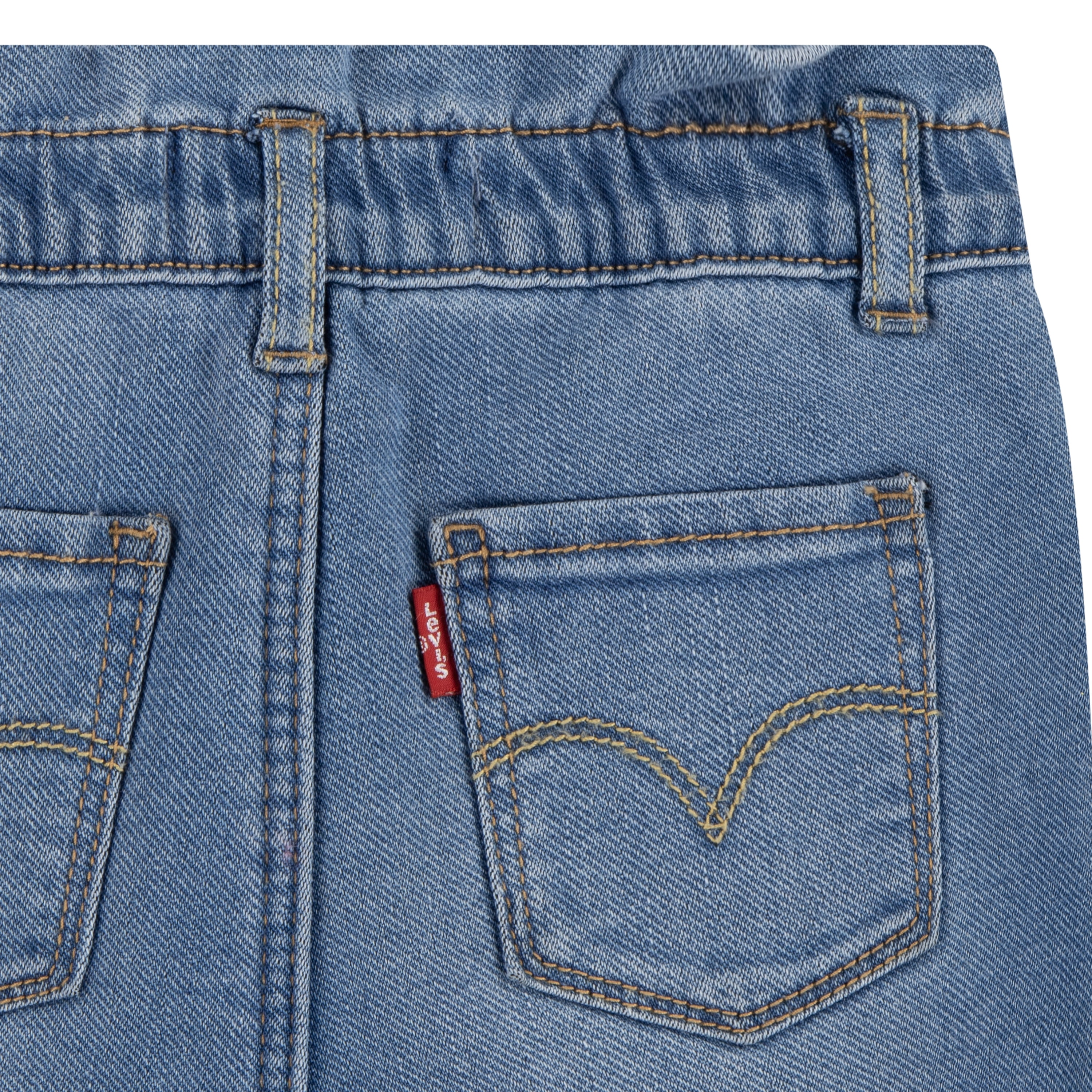 Levi's Girls Toddler Fleece Bonded Paperbag Jean, Sizes 2T-4T
