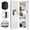 White - Fingerprint, variant on 53.15" Wall Safe Between The Studs, Biometric Fingerprint Hidden Safe With Dual Alarm System And Silent Mode, Wall Gun Safe With 3 Adjustable Shelves And Magnetic Slot(fingerprint)