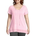 thumbnail image 1 of Just My Size Women's Plus-Size Chiffon Trim Tunic, 1 of 5