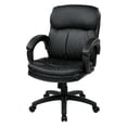thumbnail image 3 of Mid Back Eco Leather Executive Office Chair in Black, 3 of 8