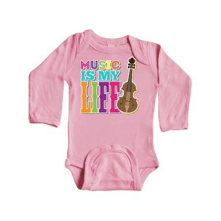

Inktastic Violin Music is my Life Gift Baby Boy or Baby Girl Long Sleeve Bodysuit