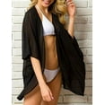 thumbnail image 3 of Kimono en Mousseline à Fleurs pour Femmes, Cardigan de Plage, Couvre-Maillot de Bain, Robe Courte, 3 of 5