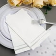thumbnail image 5 of 176 Pieces Silver Plates - Disposable Silver Plastic Plates Includes 50 Plates, 75 Silverware, 25 Napkins, 25 Silver Rimmed Cups and 1 Tablecloth Perfect for Party & Weding, 5 of 18