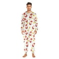 thumbnail image 5 of Adult Christmas Onesie Red Gnome Adult Zipper One-Piece Pajamas Unisex Pajamas with Pockets, 5 of 6