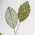 thumbnail image 2 of Vickerman 20" Green Mesh Apple Leaf Artificial Christmas Spray. Includes 3 sprays per pack., 2 of 4