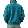 thumbnail image 5 of Men's Full Zip Sweatshirt Multi Pocket Stand Collar Long Sleeve Tops Full Zip Men's Fall Winter Street Warm Fleece Jacket ffor Casual Outerwear, 5 of 5