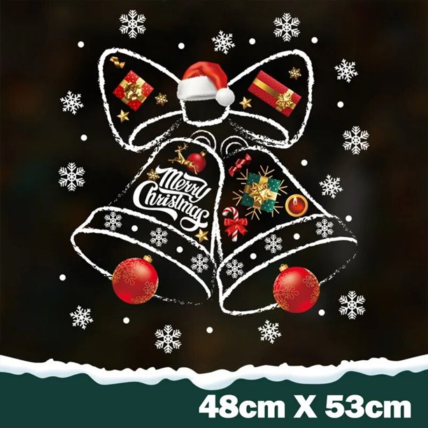 Pegatinas de decoración navideña para ventana, pegatinas electrostáticas, adornos navideños, regalo de Navidad