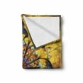 thumbnail image 2 of Yellow and Blue Soft Flannel Fleece Throw Blanket, Mandala with Floral Ornamental Psychedelic Fantasy Rays Pattern, Cozy Plush for Indoor and Outdoor Use, 70" x 90", Multicolor, by Ambesonne, 2 of 6