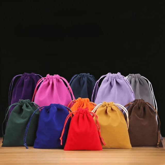 Bolsa de tela de franela, bolsa de brocado con cordón, bolsa de embalaje de joyas, bolsa de tela pequeña con fuente de alimentación para teléfono móvil