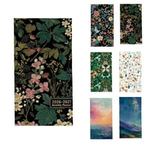 Pocket Calendar 2026-2027 - Two Year Monthly Planner Small Calendar 3.5" x 6.5" Organizer for Daily & Yearly Schedule - Compact Agenda Notebook for School, Work, Women- Forest Botanica