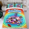 thumbnail image 4 of Tiny Toons Looniversity Conjunto de sábanas temático, trío de piezas, cómodo y amigable con la piel, diseño único, regalo de decoración para el hogar para familiares, amigos y fans,140cm *210cm, 4 of 6