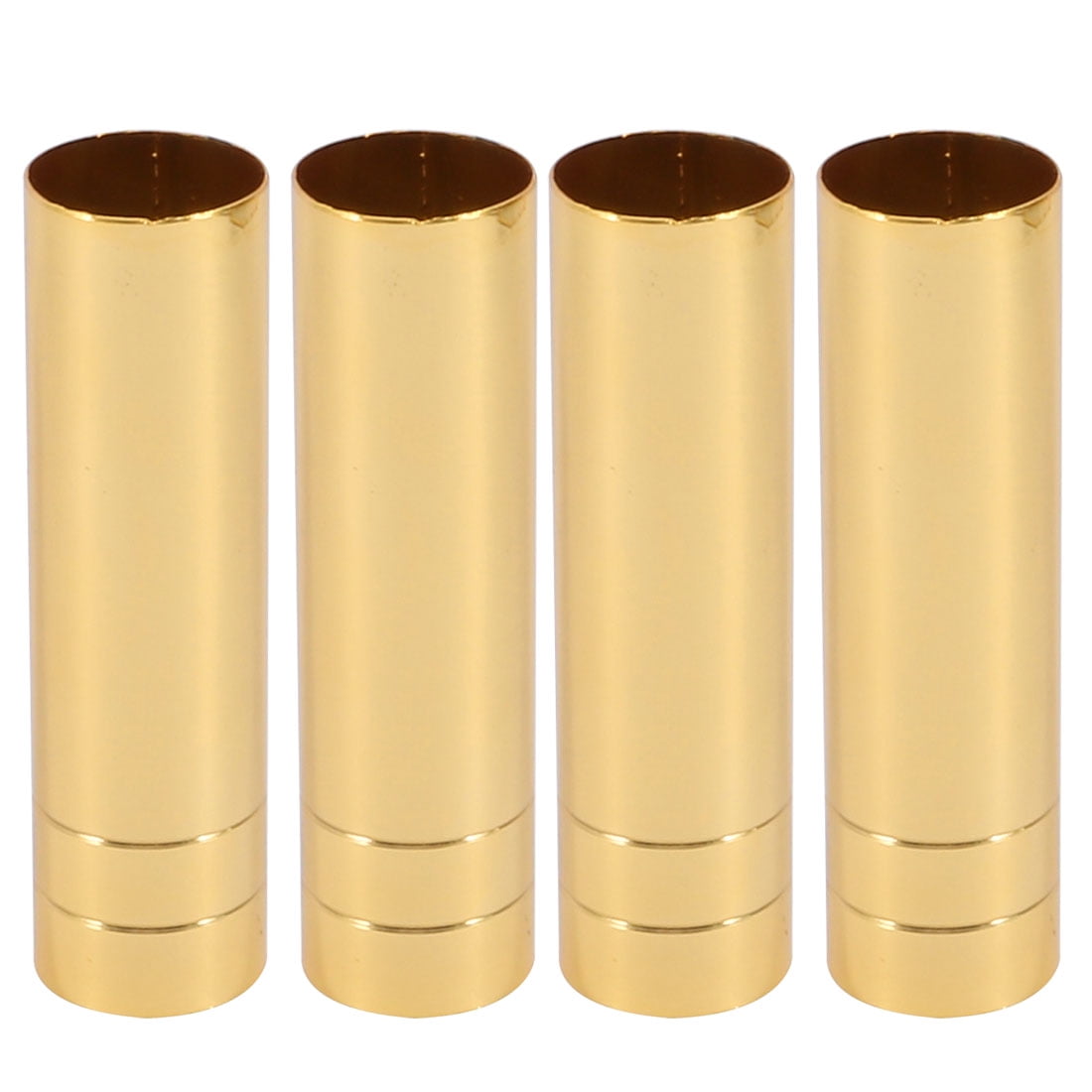 Unique Bargains 4pcs 25mmx90mm Gold Tone Metal Candle Cover Sleeves Unique Bargains 4pcs 25mmx90mm Gold Tone Metal Candle Cover Sleeves Chandelier Socket Covers