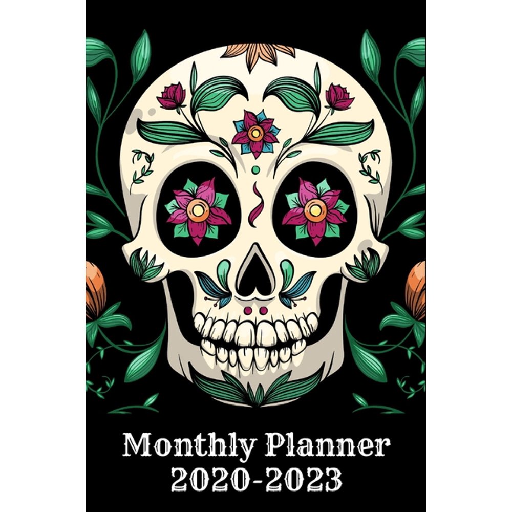 Monthly Planner 20202023 beautiful skull planner/calendar 2020 skull