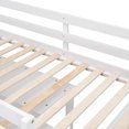 thumbnail image 2 of Kumix Twin Size Loft Bed with Retractable Writing Desk, Wood Loft Bed for Teens Adults with 4 Drawers, Retractable Writing Desk and Shelves, Multi-Function Loft Bed for Bedroom, White, 2 of 7