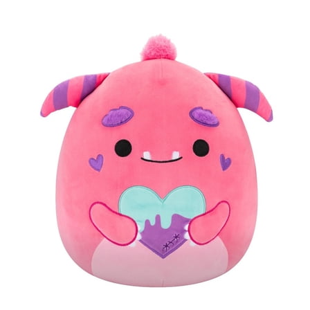 Squishmallow 12 Inch Mont the Monster with Heart Valentine Plush Toy