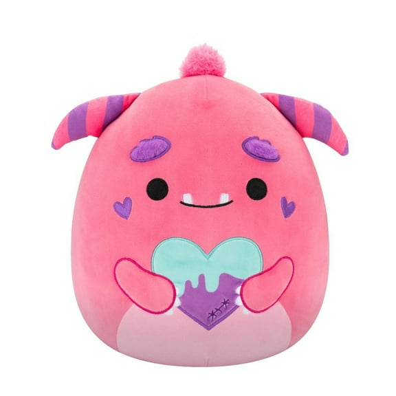 Squishmallow 12 Inch Mont the Monster with Heart Valentine Plush Toy