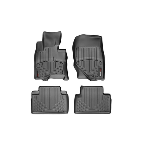 WeatherTech Custom Fit FloorLiners compatible with Infiniti FX, QX70 - 1st & 2nd Row (2-pc. Rear Liner), Black