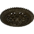 thumbnail image 3 of Ekena Millwork 21 5/8"OD x 2 1/2"P York Ceiling Medallion (Fits Canopies up to 3 5/8"), Hand-Painted Stone Hearth Crackle, 3 of 6