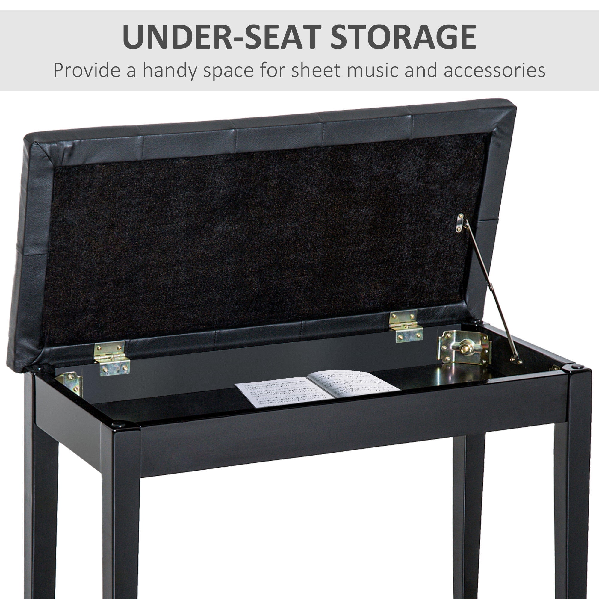 Fabric Accent Chairs, Piano Bench Piano Bench, Duet Piano Chair, Black Accent Chairs,Faux Leather Modern Accent Chairs, Furniture Primary Living Space Chairs & Accent Seating