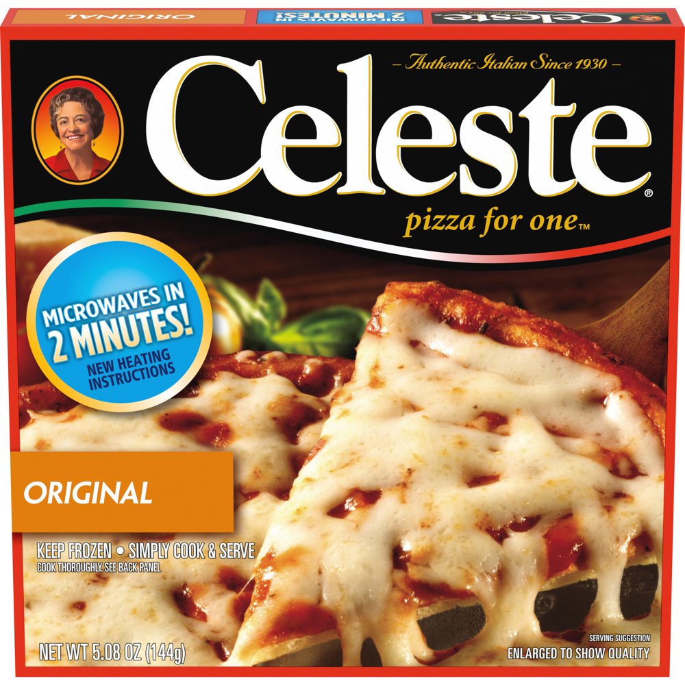 Celeste Original Cheese Pizza for One, Individual Microwavable Frozen
