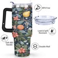 thumbnail image 3 of 40 OZ Gothic Flowers Rose Wildflowers Coffee Cup Gifts for Women Men Birthday Travel Coffee Mug Gifts for Husband Son Dad Insulated Stainless Steel Coffee Mug with Handle, 3 of 7