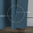 thumbnail image 5 of Mustard Yellow Faux Linen 100% Blackout Curtains for Bedroom - 72 Inches Long Thermal Insulated Window Treatment Primitive Rustic Curtain Drapes for Living Room(Denim Blue,2 Panels,W 52 x L 72 Inch), 5 of 15