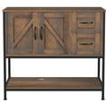 thumbnail image 5 of ELECWISH Bathroom Vanity, 36" Bathroom Vanity with Sink Combo Set, Dark Brown Modern Wood Bathroom Cabinet with White Ceramic Bathroom Sink, 5 of 9