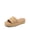 BROWN, variant on Women Platform Slides Sandals Espadrilles Slip On Low Wedge Summer Open Toe Bohemia Dressy Beach Vacation Shoes