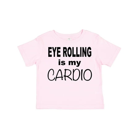 

Inktastic Eye Rolling is My Cardio in Black Gift Toddler Boy or Toddler Girl T-Shirt
