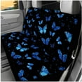 thumbnail image 3 of Yuyamidu 14pcs Blue Butterfly Car Seat Cover with Steering Wheel Cover Seatbelt Pads Fashion Auto Armrest Cover Headrest Covers Key Chain Cup Holders for Women, 3 of 7