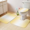 thumbnail image 2 of Yellow Ombre Bath Mat 3 Piece Bathroom Rug Set, Modern Gradient Abstract Art Non Slip Bath Rug Contour Mat and Toilet Lid Cover, Absorbent Shower Mats Soft Bath Rugs and Mats Sets, 2 of 8