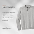 thumbnail image 7 of MERCER+METTLE Unisex Quarter Zip Sweater | Mock Neck Sweatshirt for Men & Women, Knit 1/4 Zip for Work & Casual Wear - Insignia Blue L, 7 of 7