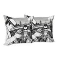 thumbnail image 6 of Ambesonne Retro Throw Pillow Cover 2 Pack, Jazz Band in New York, 24", Black White, 6 of 6