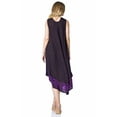 thumbnail image 2 of Sakkas Batik Flower Caftan Tank Dress / Cover Up - Eggplant - One Size, 2 of 5