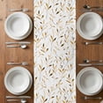 thumbnail image 6 of Yellow Brown Leaf Table Runner - 48 Inch Long, Kitchen Dining Table Runner Dresser Scarves, Modern Botanical Foliage Plant Country Farmhouse Decor for Coffee Tables Wedding Party Banquet, 6 of 8