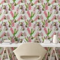 thumbnail image 2 of Ambesonne Nature Themed Peel & Stick Wallpaper for Home, Butterfly Spring Art, 13"x72", Dark Pink Fern Green, 2 of 5