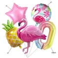 thumbnail image 6 of Tropical Flamingo Pineapple Foil Set Number 6 Color Number Balloon Girl Birthday Hawaiian Party Baby Shower Decoration, 6 of 10